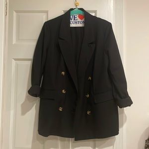 Aqua oversized blazer